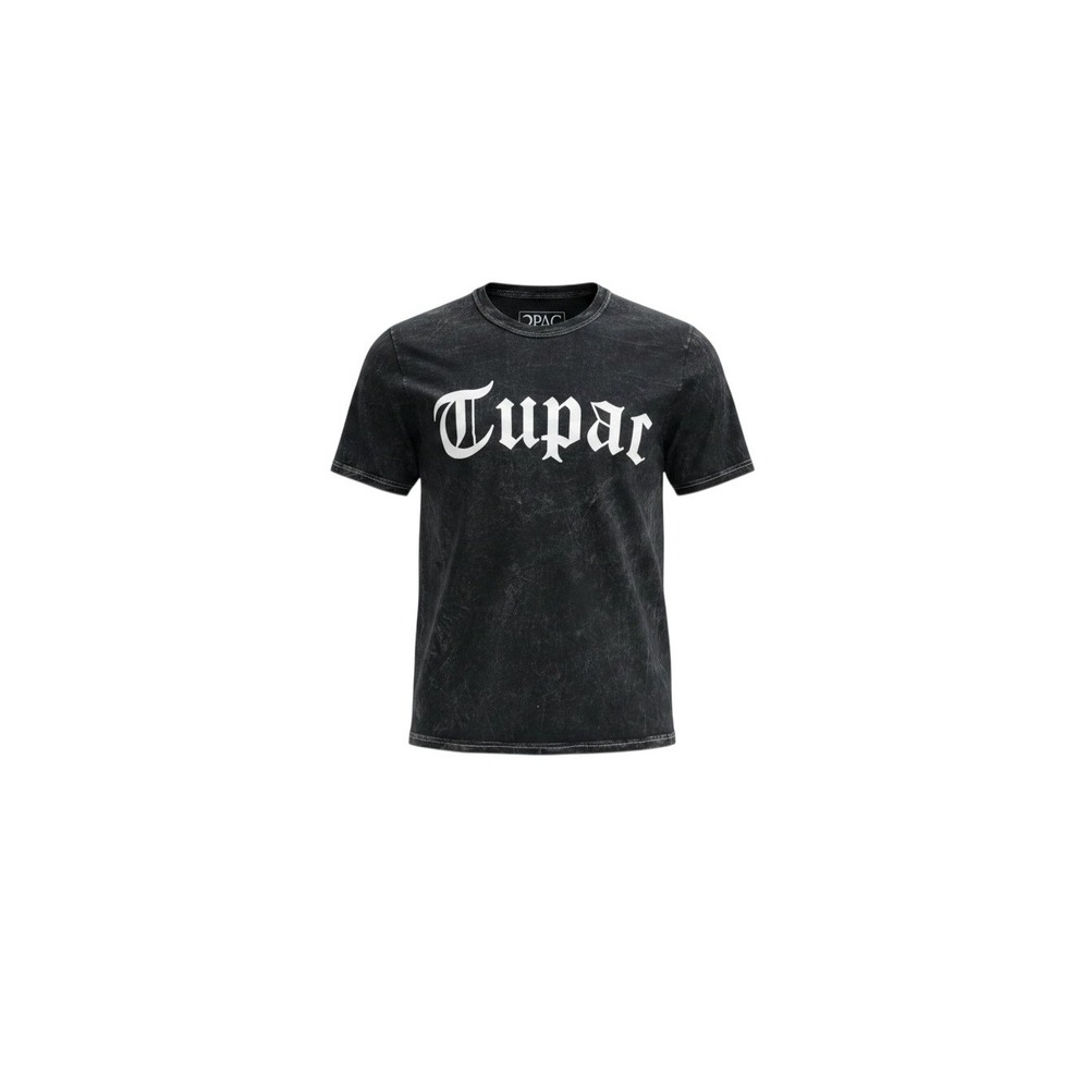 Rue21 2Pac T-Shirt Mens Small Black NWT Acid Wash Gothic Logo Hip Hop Tee